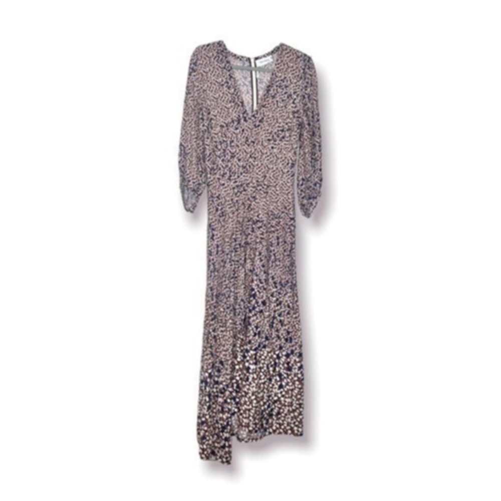 Yigal Azrouel dress Designer Maxi Floral Print boho cottage core blue red